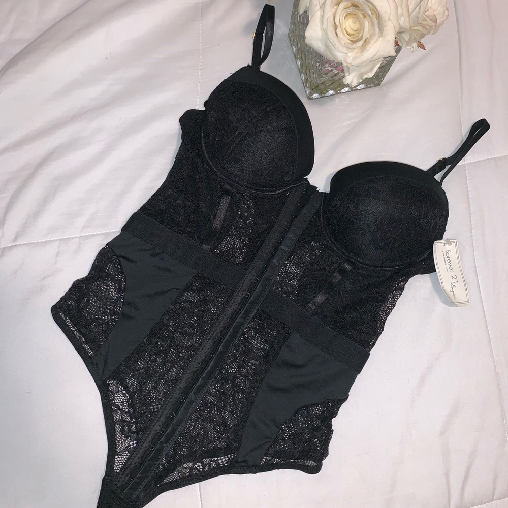 ***New***Black Lace Bodysuit